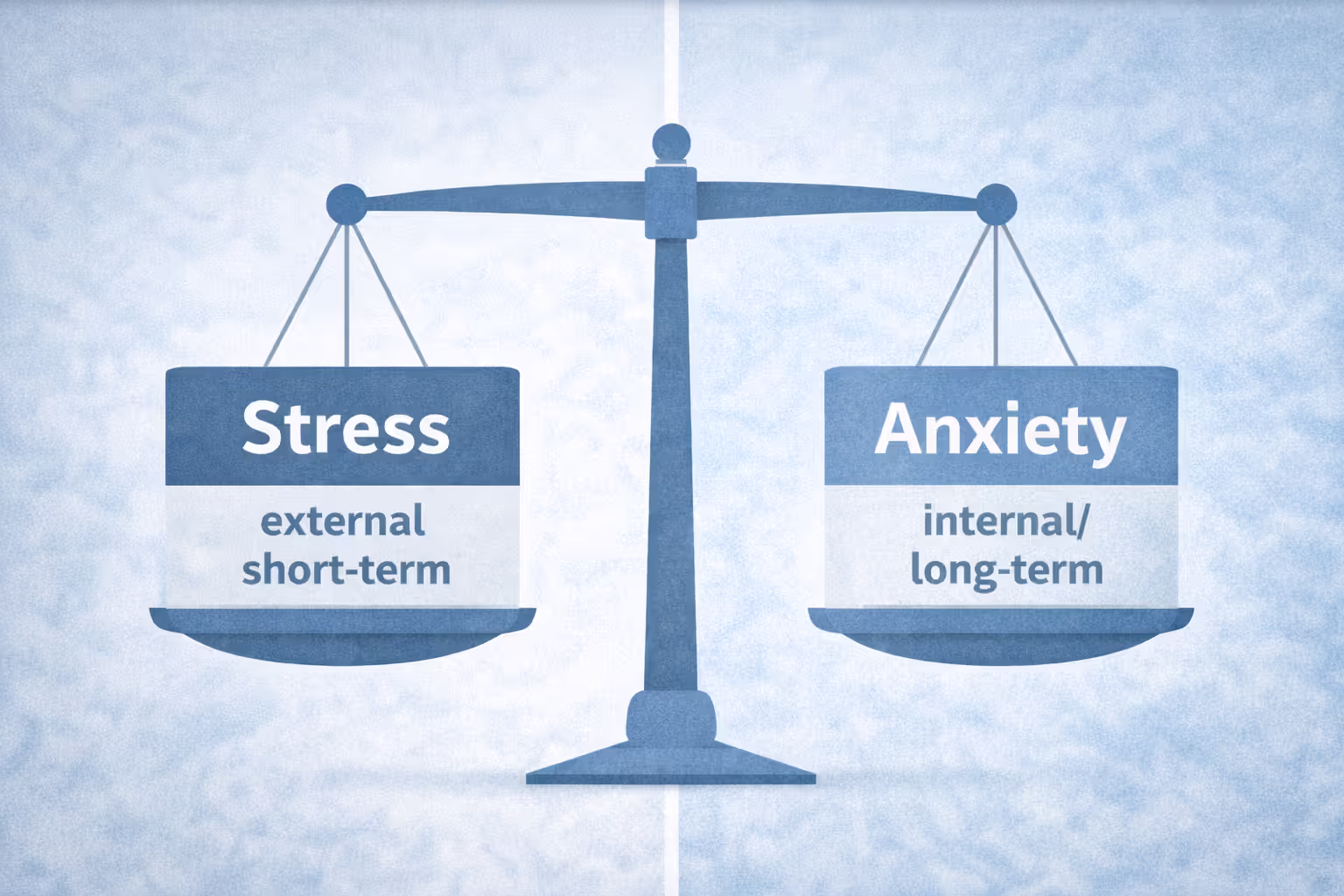 Comparison of stress and anxiety