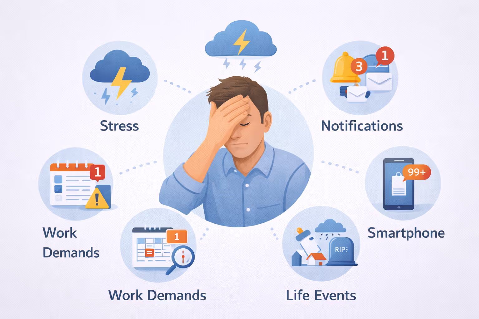 The main causes of mental exhaustion