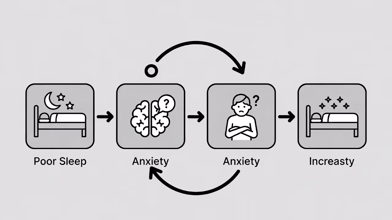 Cycle between anxiety and sleeplessness