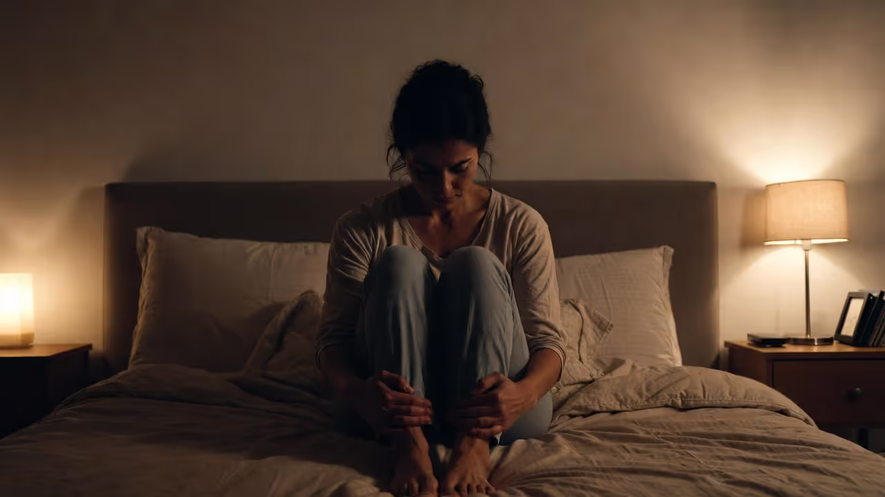 Breathing exercise used to calm anxiety before sleep