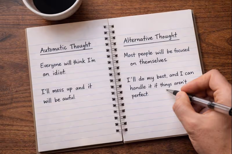 Example of reframing anxious thoughts