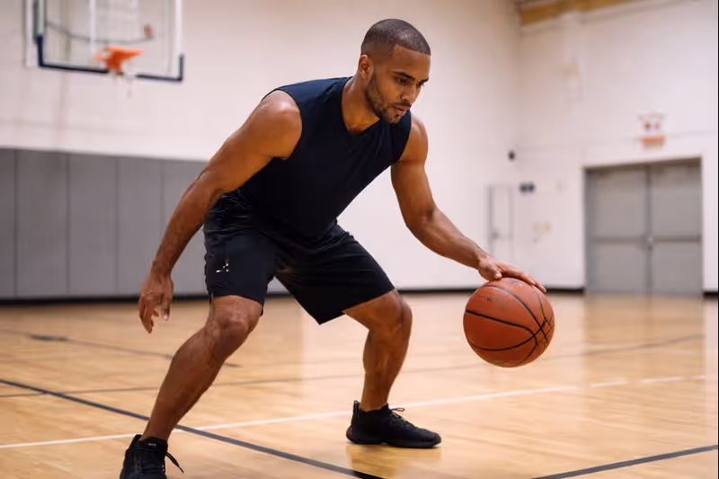 Person practicing a skill alone without external feedback